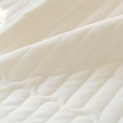 FCLDESHOP Queen Fitted Sheet Quilted Non-Slip Deep Pocket Pink 120x200cm