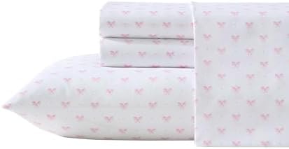 Laura Ashley Kids Sheet Set - Queen 100 Polyester Pink Bows