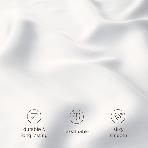 Bare Home Tencel Duvet Cover Set - Twin White 1