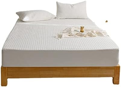 FCLDESHOP Thick Quilted Fitted Sheet Khaki 120x200cm30cm