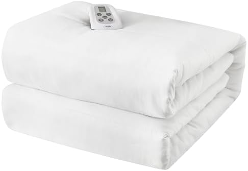 Sunvivi Twin Heated Mattress Pad with 12-Hour Timer 10 Heat Settings