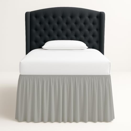 Cottingon Dorm Bed Skirt Twin XL 36 Light Grey