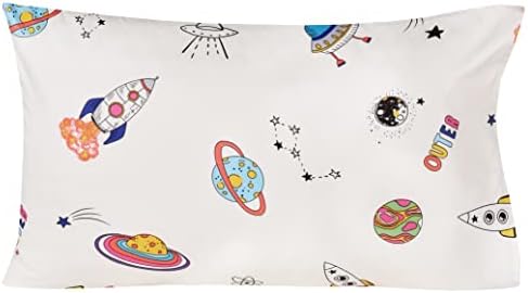 Outer Space Rocket Kids Bedding Set 3 Piece Cotton