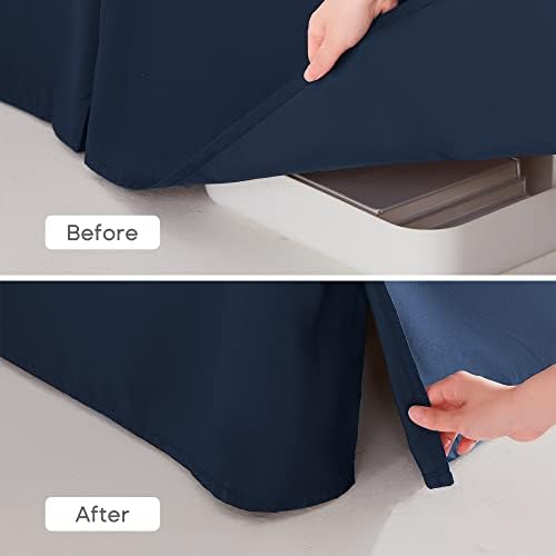 Sonive Twin Bed Skirt with 15 Drop Pleated Design