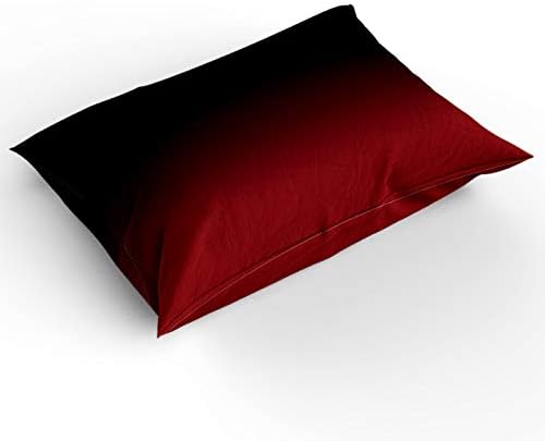 LooPoP California King Comforter Set Red Black Ombre