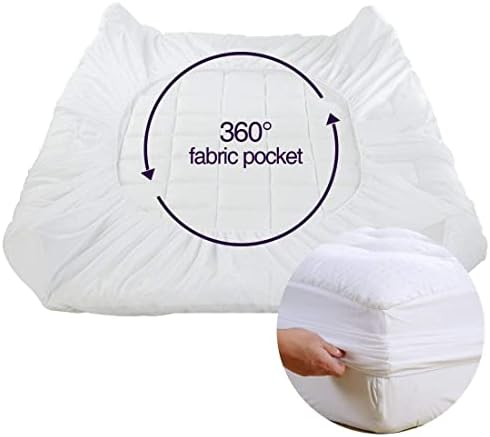 EASELAND Twin Mattress Pad 39x75 Inch Cooling Protector