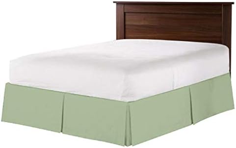 Yarns of Cotton Box Pleated Bedskirt Twin Size Moss 1