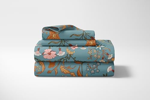 Sweet Jojo Designs Boho Wildflower Floral Sheet Set 4pc 1