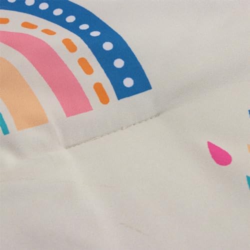 Btargot 5-Piece Rainbow Comforter Set for Kids