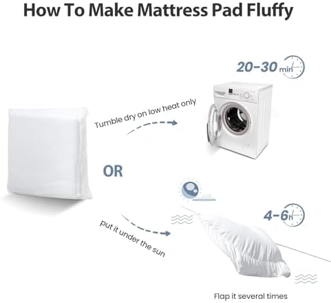 EASELAND Full Mattress Pad 54X75 Inch Cooling Topper
