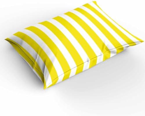ZOE GARDEN Yellow Stripe Duvet Cover Twin Set 1