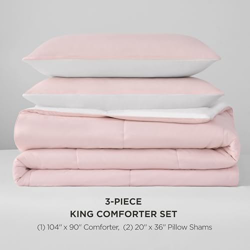 Juicy Couture Reversible Box Stitch Comforter Set 3 Piece King 1