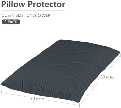 Ruili 2 Pack Queen Zippered Pillow Protectors