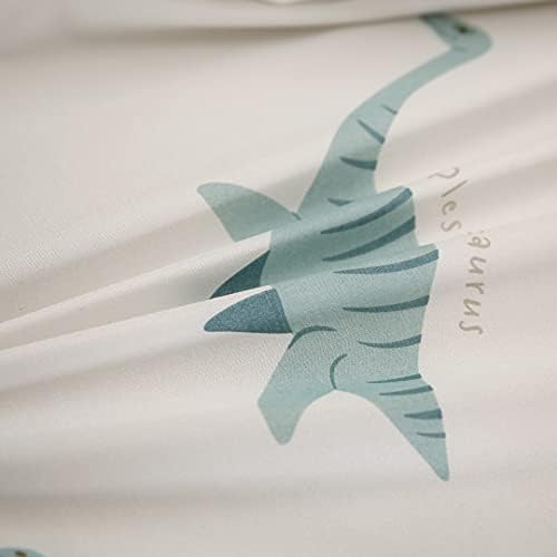 MAG 3PCS White Dinosaur Queen Bedding Sheet Set