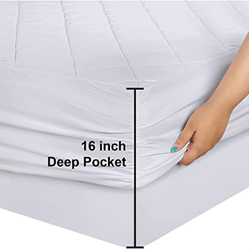 Utopia Bedding Quilted Fitted Mattress Pad - King Size