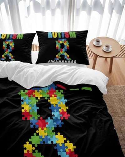 ZOE GARDEN Cartoon Autism Duvet Cover Set Queen Size