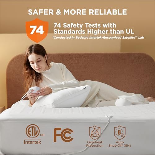Bedsure Heated Mattress Pad Queen - 10 Heat Settings Auto Shut Off