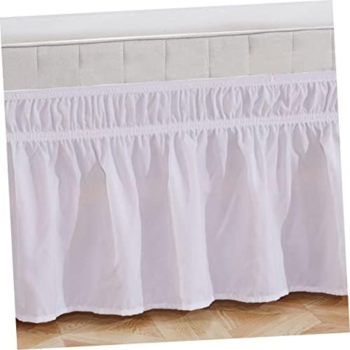 Zerodeko Bed Skirt with Elastic Band and Pleated Design