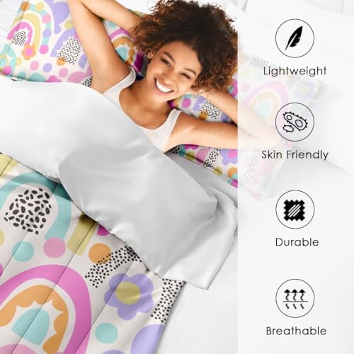 Nesphy Rainbow Daisy Comforter Set 3 Piece 1