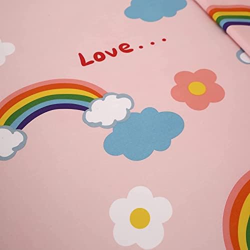 SDY 4PCS Rainbow Floral Cloud Sheet Set