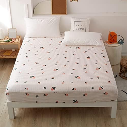Feelyou Cute Strawberry Bed Sheet Set for Kids Queen