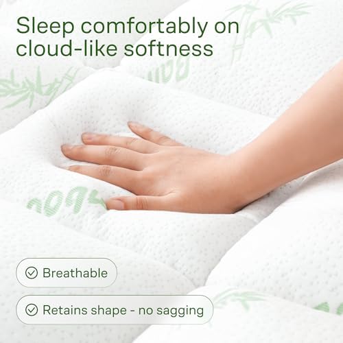 Ultra Soft Bamboo Mattress Topper for Back Pain Relief
