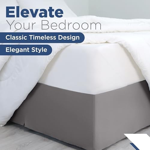 Martex Queen Bed Skirt 15 Drop Gray