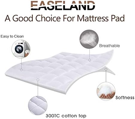 EASELAND Cooling Mattress Pad 72x84 Inch Deep Pocket