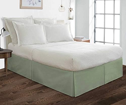 Yarns of Cotton Box Pleated Bedskirt Twin Size Moss 1