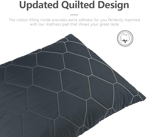 Ruili 2 Pack Queen Zippered Pillow Protectors