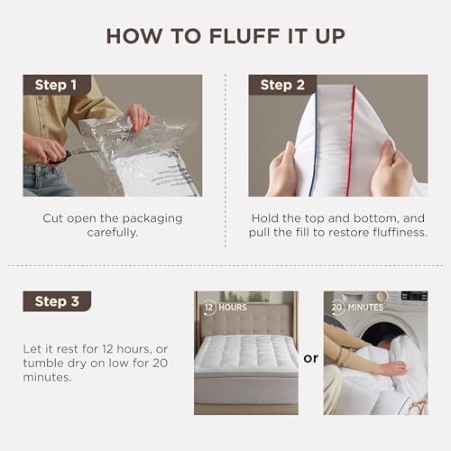 Bedsure Twin XL Mattress Topper 900GSM Thick Soft