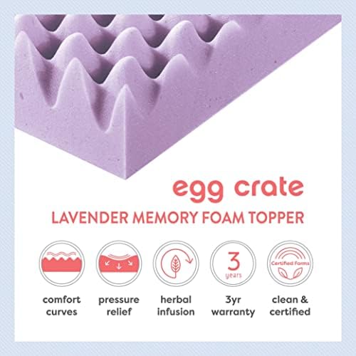 Best Price 3 Inch Egg Crate Memory Foam Mattress Topper