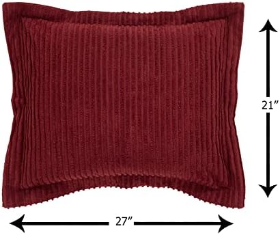 Better Trends Chenille Bedspread Set Burgundy 96x110 with 2 Shams