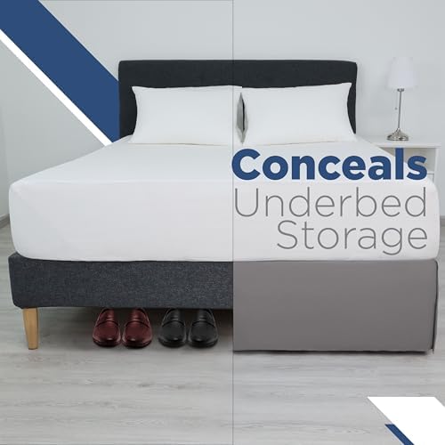Martex Queen Bed Skirt 15 Drop Gray