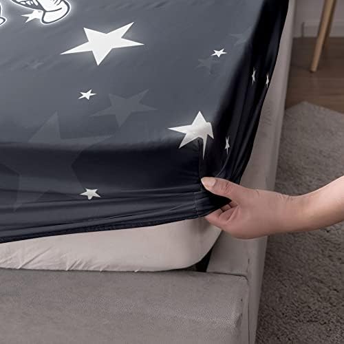Datura Home Astronaut Space Sheet Bedding Set - 4Pcs Rocket Print