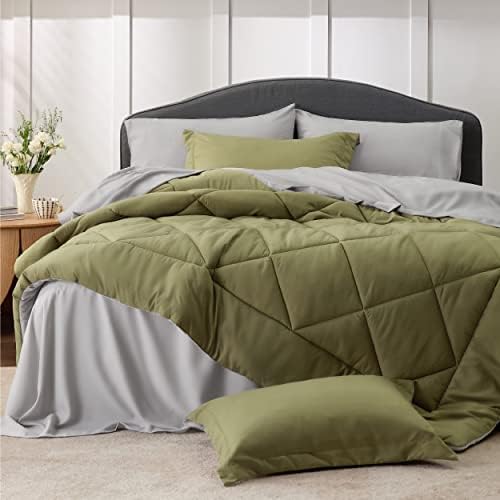 Bedsure Olive Green Twin XL Comforter Set