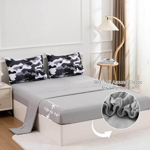 Holawakaka Camouflage Comforter Set 5 Piece King Size