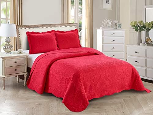 Home Collection 3pc KingCal King Embossed Bedspread Set