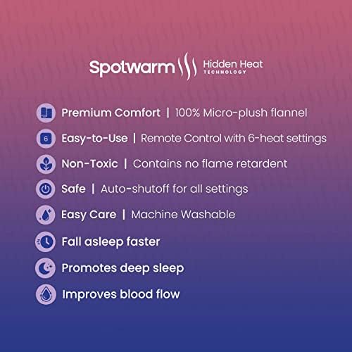 Hidden Heat Electric Foot Bed Warmer by SpotWarm - Wireless RF Remote Control