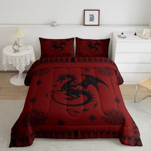 Feelyou Dragon Comforter Set King Size Kids 1