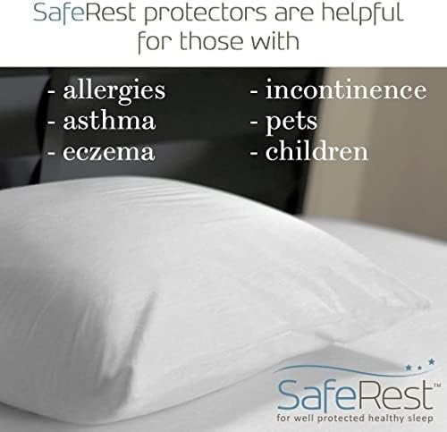 SafeRest Pillow Protector - Standard Size Waterproof Cover