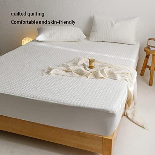 FCLDESHOP Thick Quilted Fitted Sheet Khaki 120x200cm30cm