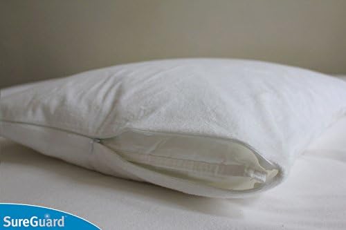 SureGuard Pillow Protectors Set of 2 - 100 Waterproof Hypoallergenic