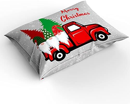 LooPoP Christmas Comforter Set California King Red Farm Truck