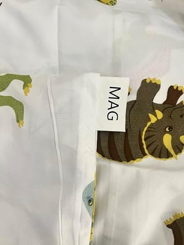 MAG 3PCS White Dinosaur Queen Bedding Sheet Set
