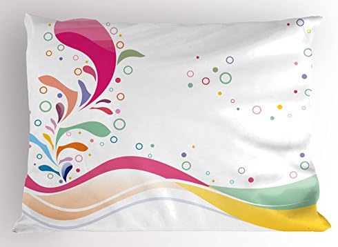 Ambesonne Floral Pillow Sham 26x20 Multicolor