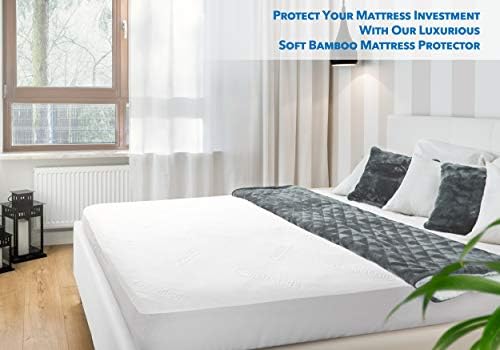 PlushDeluxe Premium Bamboo Mattress Protector King Size