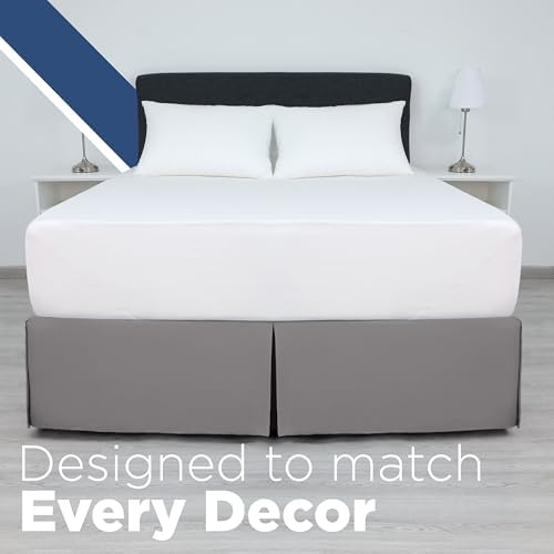 Martex Queen Bed Skirt 15 Drop Gray