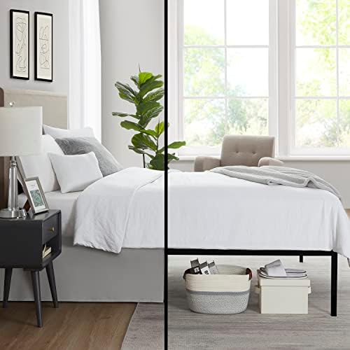 Nestl Silver Twin XL Bed Skirt 14 Inch Drop