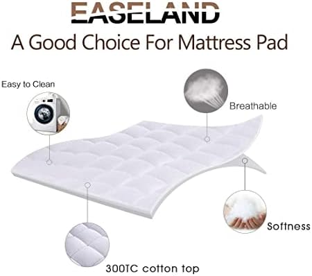 EASELAND Twin Mattress Pad 39x75 Inch Cooling Protector